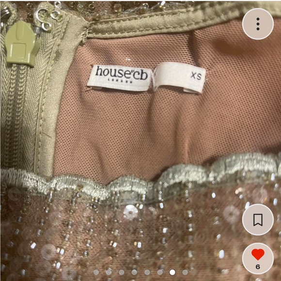 House of Cb Alondra Cafe au lait beaded maxi dress - Picture 7 of 8